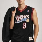 Allen Iverson Philadelphia 76ers Mitchell & Ness 2000/01 Hardwood Classics Swingman Jersey - Black