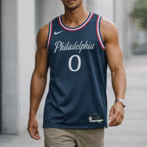 Tyrese Maxey Philadelphia 76ers Unisex 2025/26 Swingman Jersey - Navy - City Edition