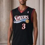 Allen Iverson Philadelphia 76ers Mitchell & Ness 2000/01 Big & Tall Hardwood Classics Swingman Jersey - Black