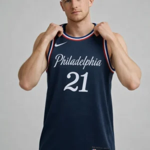 Joel Embiid Philadelphia 76ers Unisex 2025/26 Swingman Jersey - Navy - City Edition