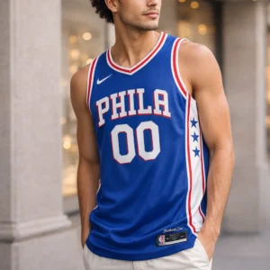 Philadelphia 76ers Custom Authentic Jersey - Icon Edition - Royal