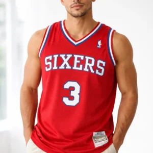 Allen Iverson Philadelphia 76ers Mitchell & Ness 2002/03 Hardwood Classics Swingman Jersey - Red