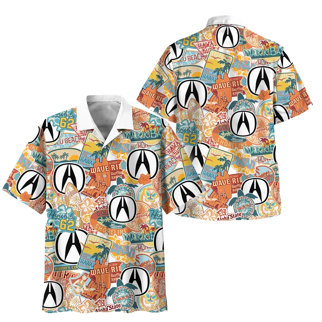 Acura Hawaiian Shirt Exclusive Logo, Summer Garage Button Shirt HVN1539AC
