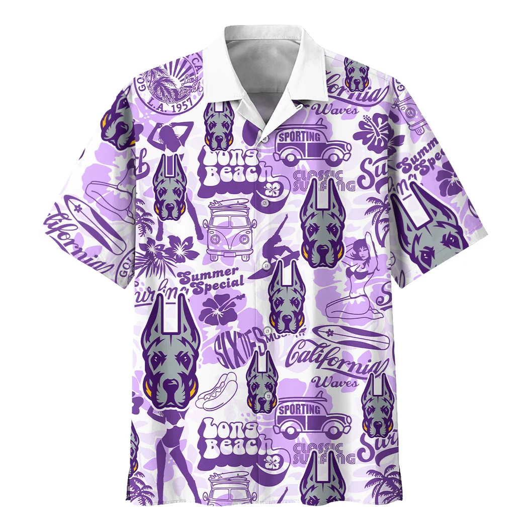 Albany Great Danes Hawaiian Shirt Logo Print, Sport Passion Button Shirt HVN1467AG