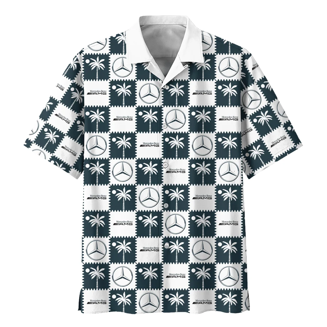 AMG Hawaiian Shirt Logo Exclusive, Open Road Button Shirt HVN1540AMG