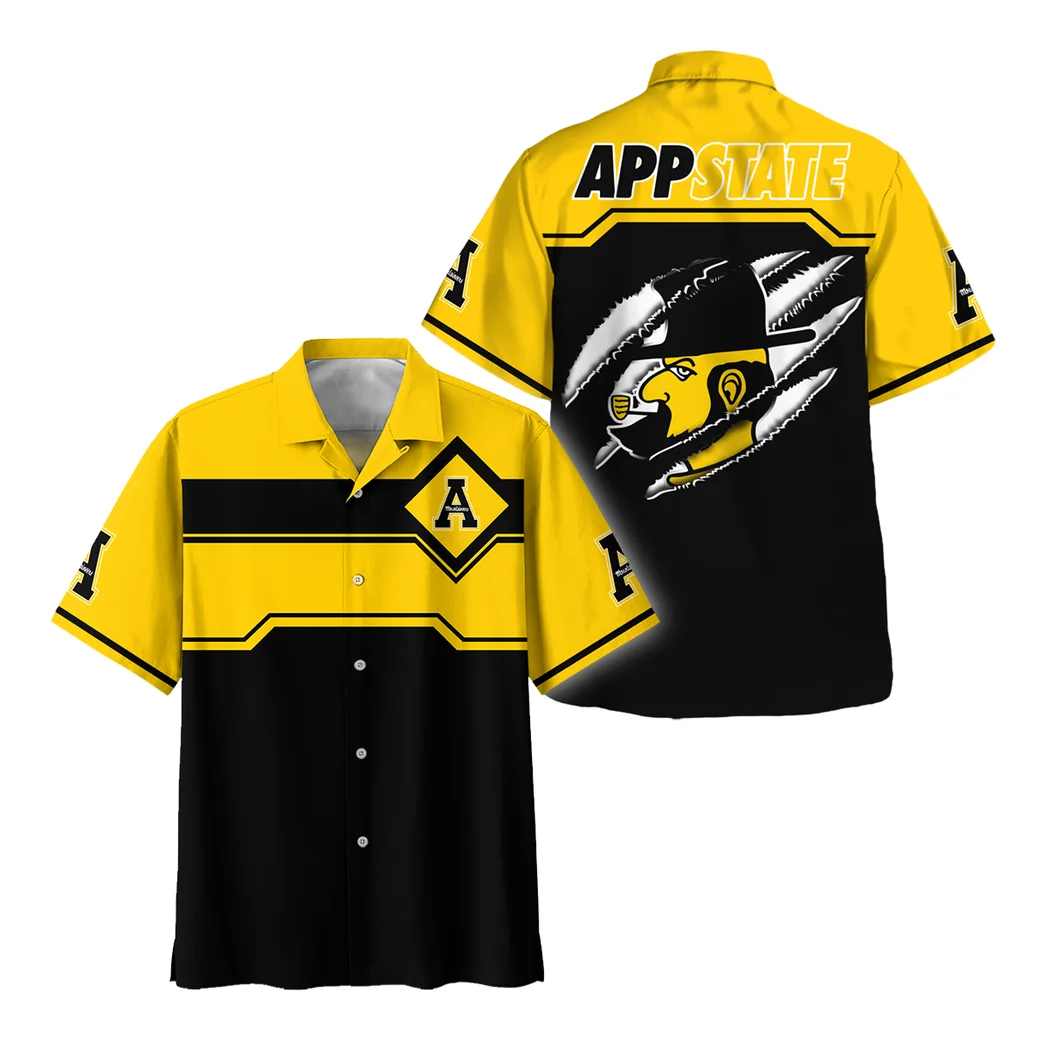 Appalachian State Mountaineers Hawaiian Shirt Logo Print, Everyday Spirit Button Shirt HVN1469AS