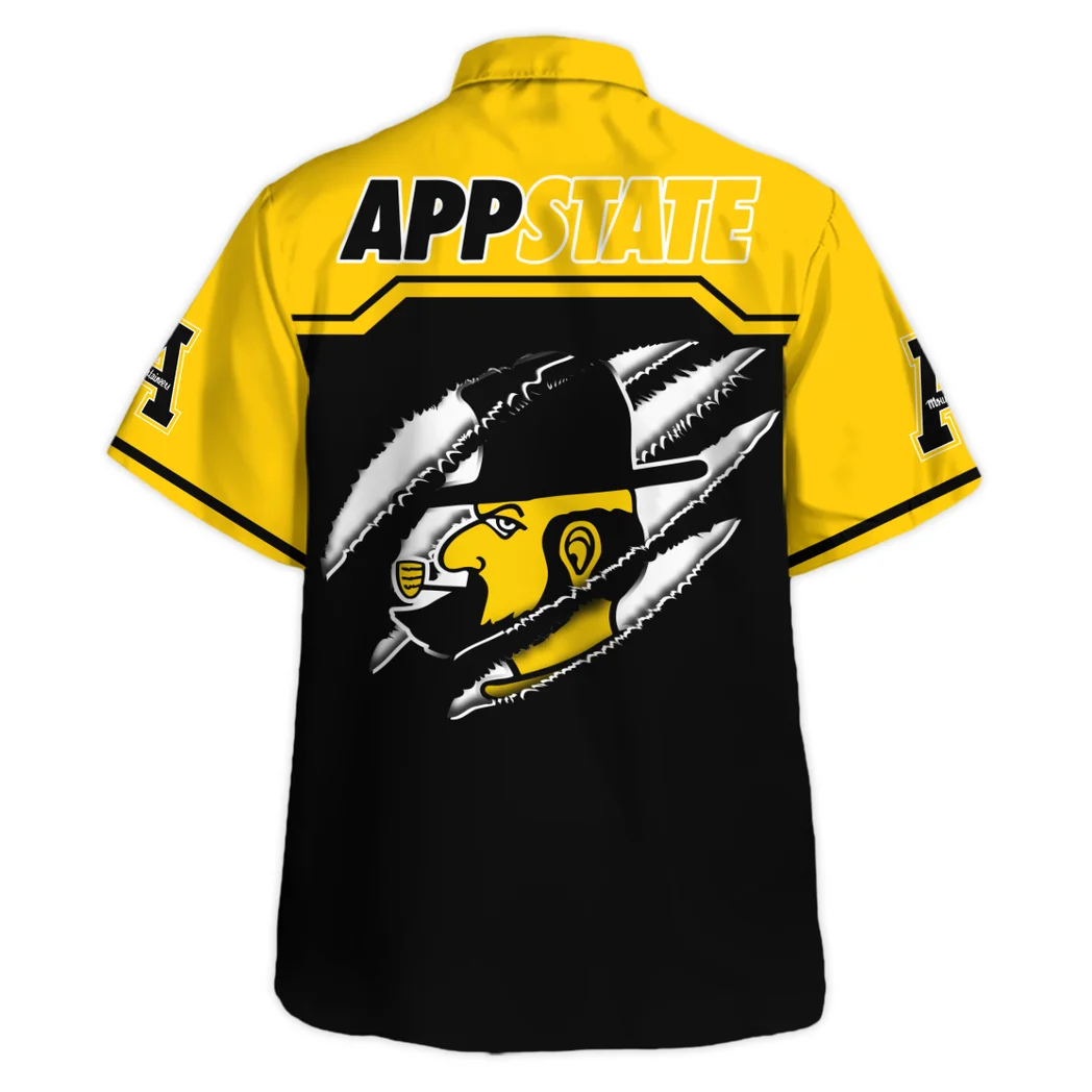 Appalachian State Mountaineers Hawaiian Shirt Logo Print, Everyday Spirit Button Shirt HVN1469AS