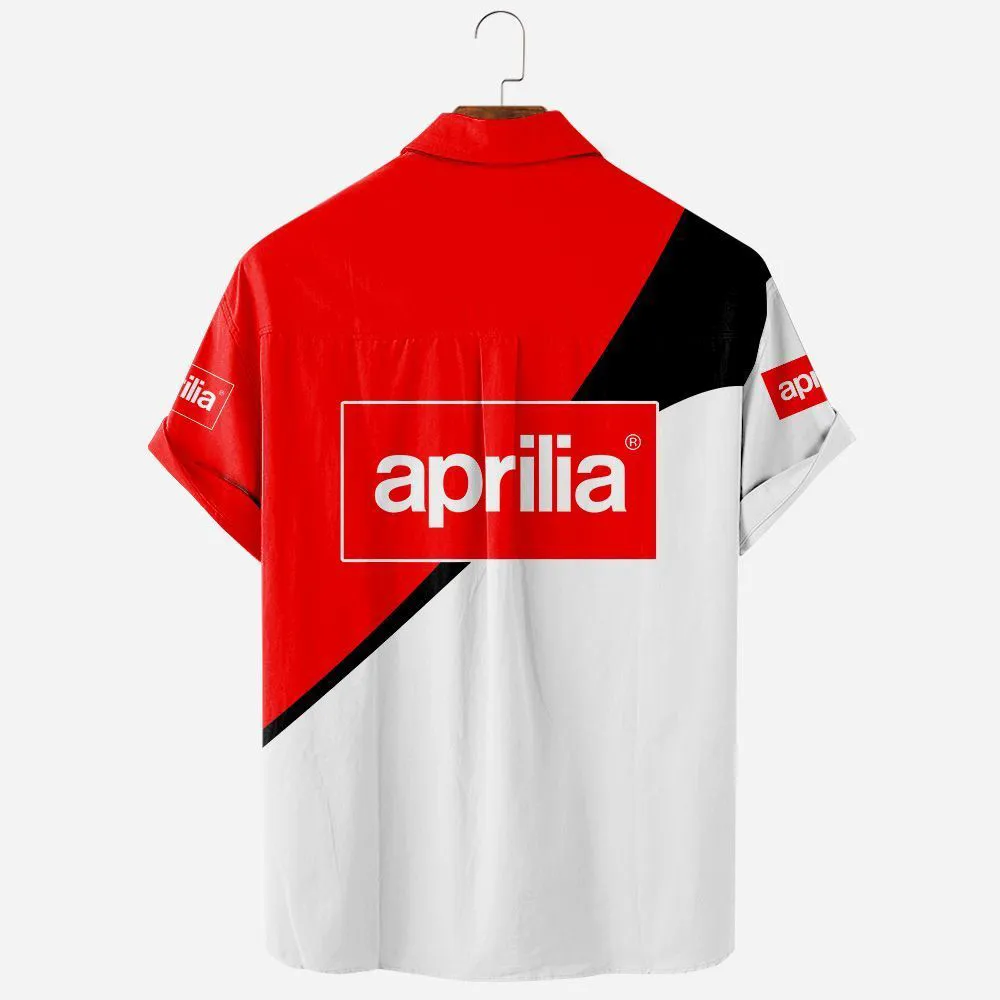 Aprilia Hawaiian Shirt, Motor Culture Button Shirt CAR581022526305