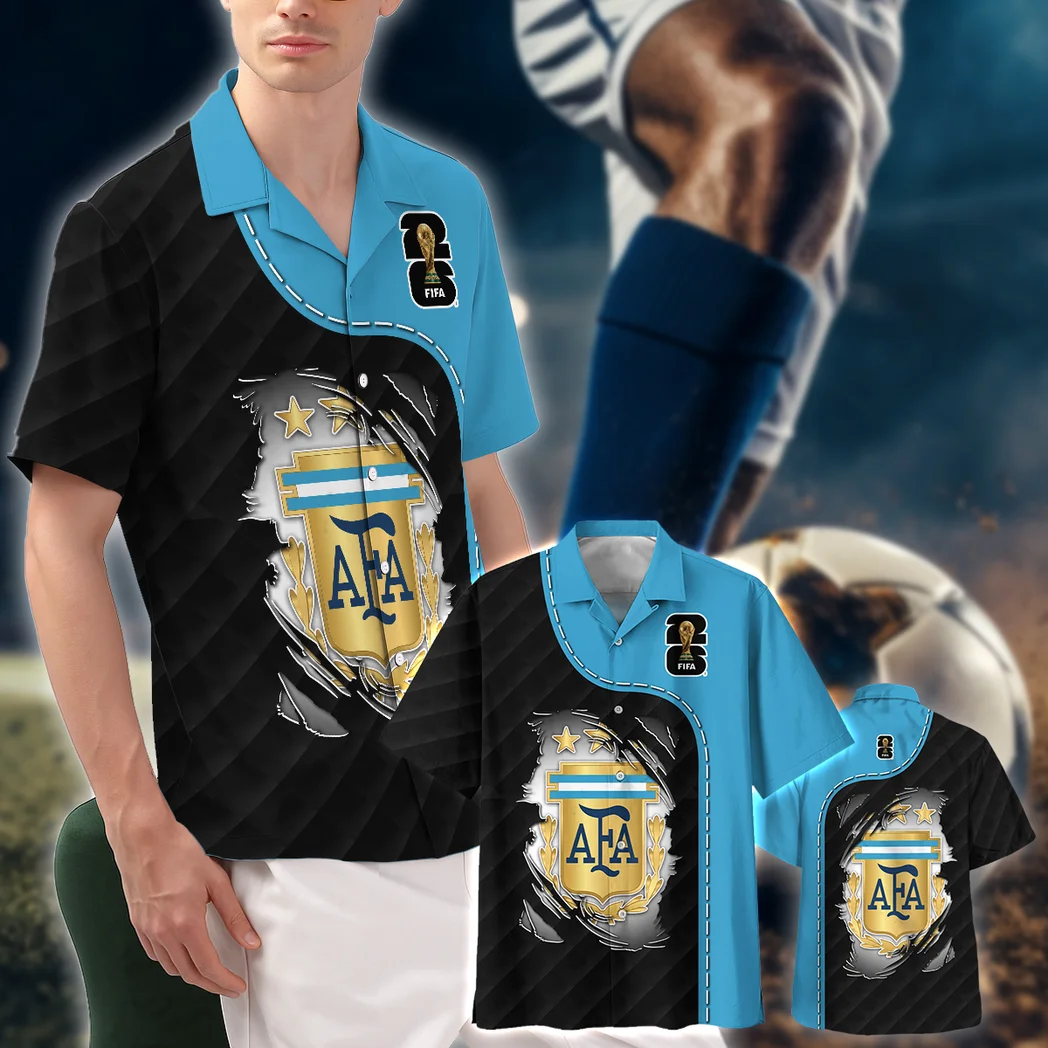 Argentina Hawaiian Shirt FIFA World Cup 26 Limited Edition, Fan Lifestyle Button Shirt HVN1584AR