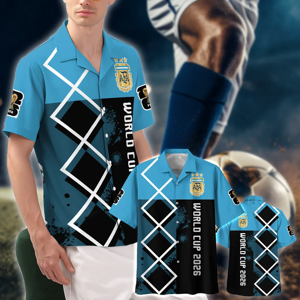 Argentina Hawaiian Shirt FIFA World Cup 26 Limited Edition, Tropical Supporter Button Shirt HVN1589AR