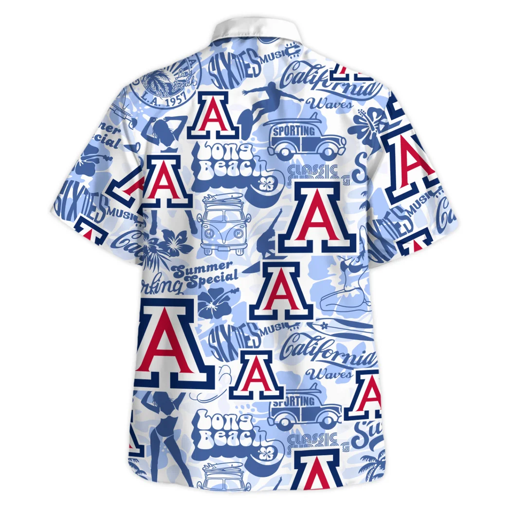 Arizona Wildcats Hawaiian Shirt Logo Print, Bold Spirit Button Shirt HVN1467AW