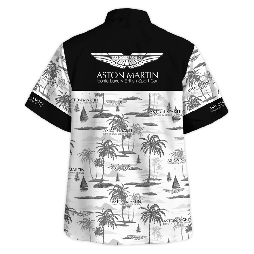 Aston Martin Hawaiian Shirt Exclusive Logo, Motor Culture Button Shirt HVN1534AM