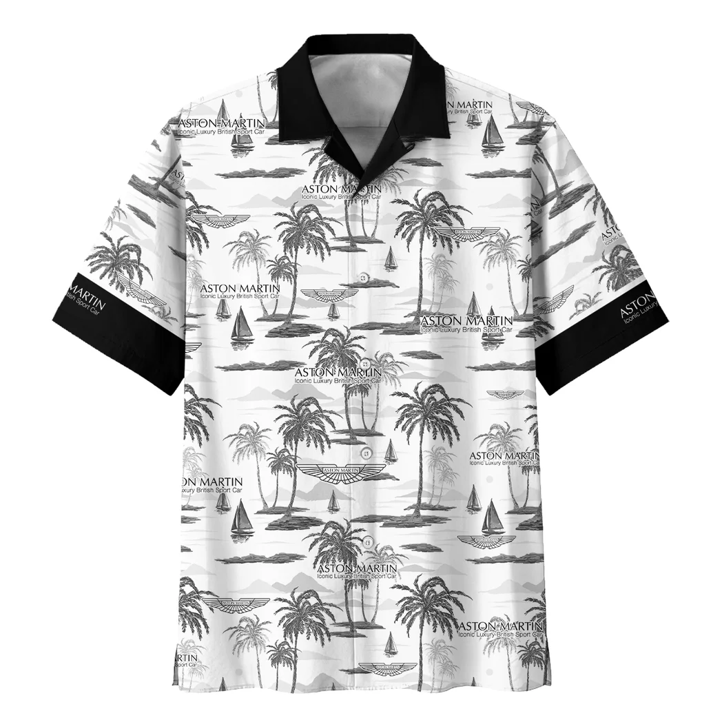 Aston Martin Hawaiian Shirt Exclusive Logo, Motor Culture Button Shirt HVN1534AM