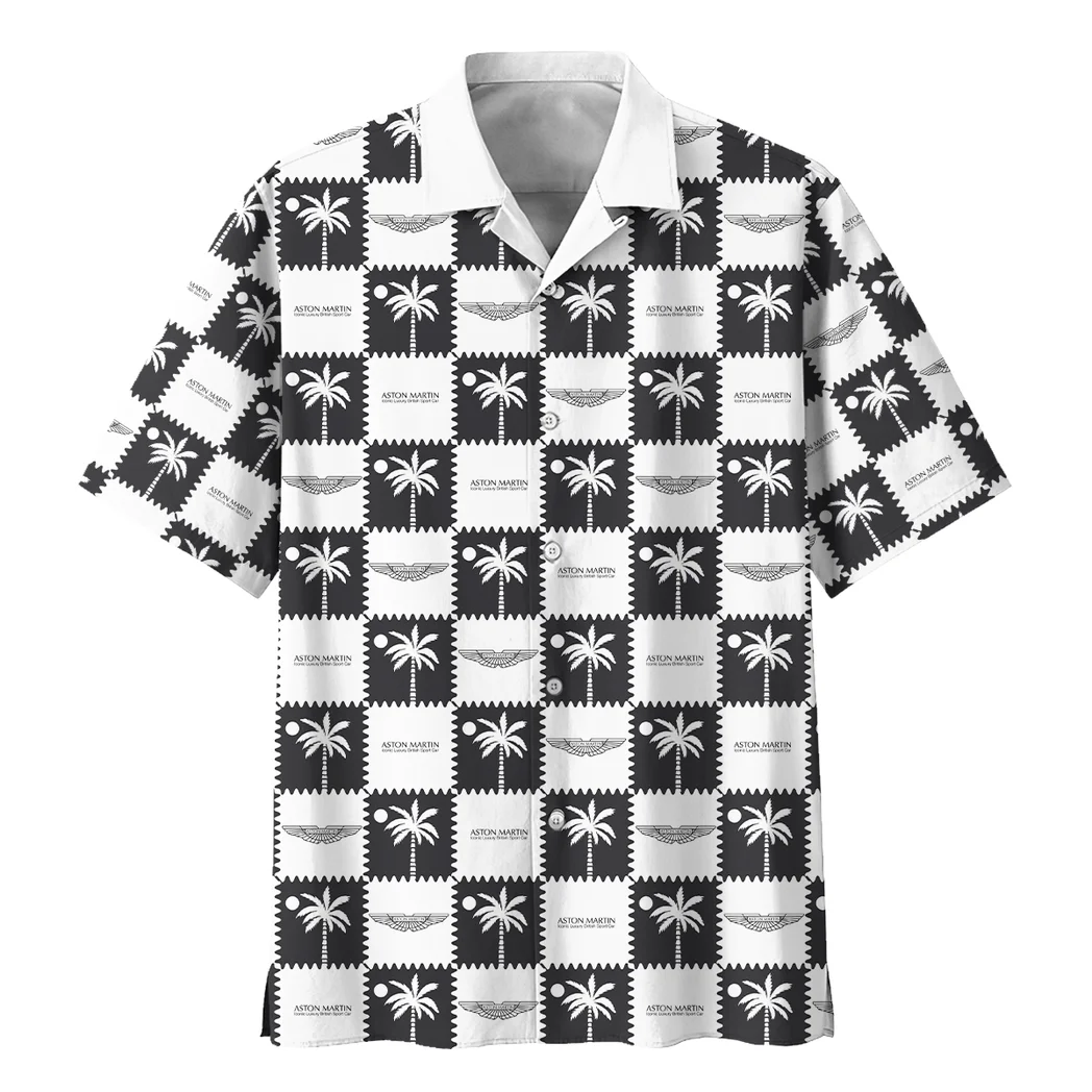Aston Martin Hawaiian Shirt Logo Exclusive, Auto Fan Button Shirt HVN1540AM