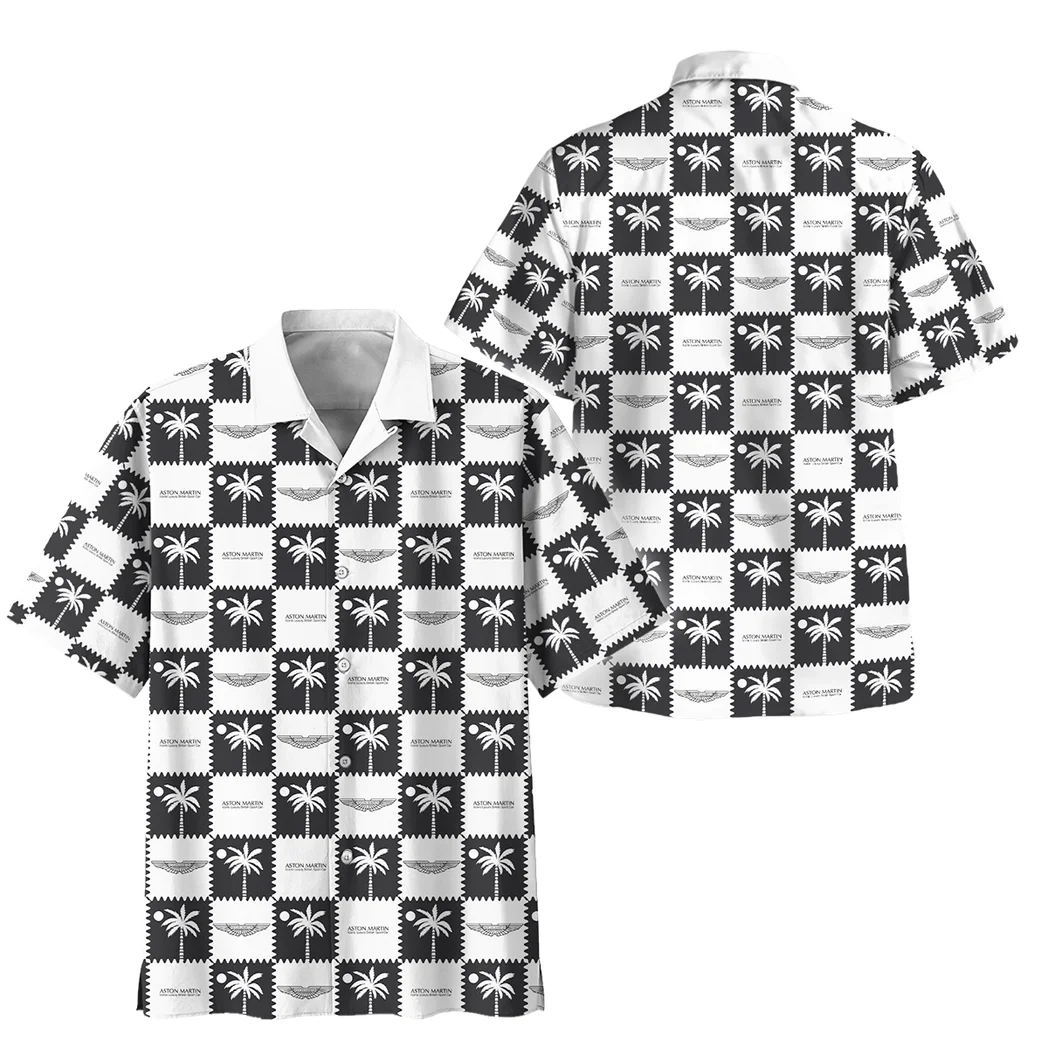 Aston Martin Hawaiian Shirt Logo Exclusive, Auto Fan Button Shirt HVN1540AM