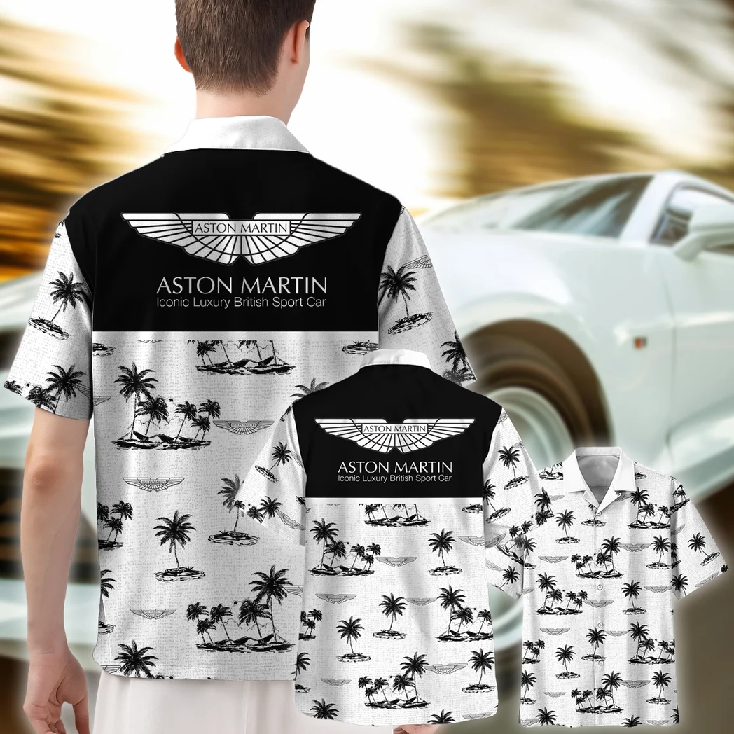 Aston Martin Hawaiian Shirt Tropical Style, Performance Gear Button Shirt HVN1536AM