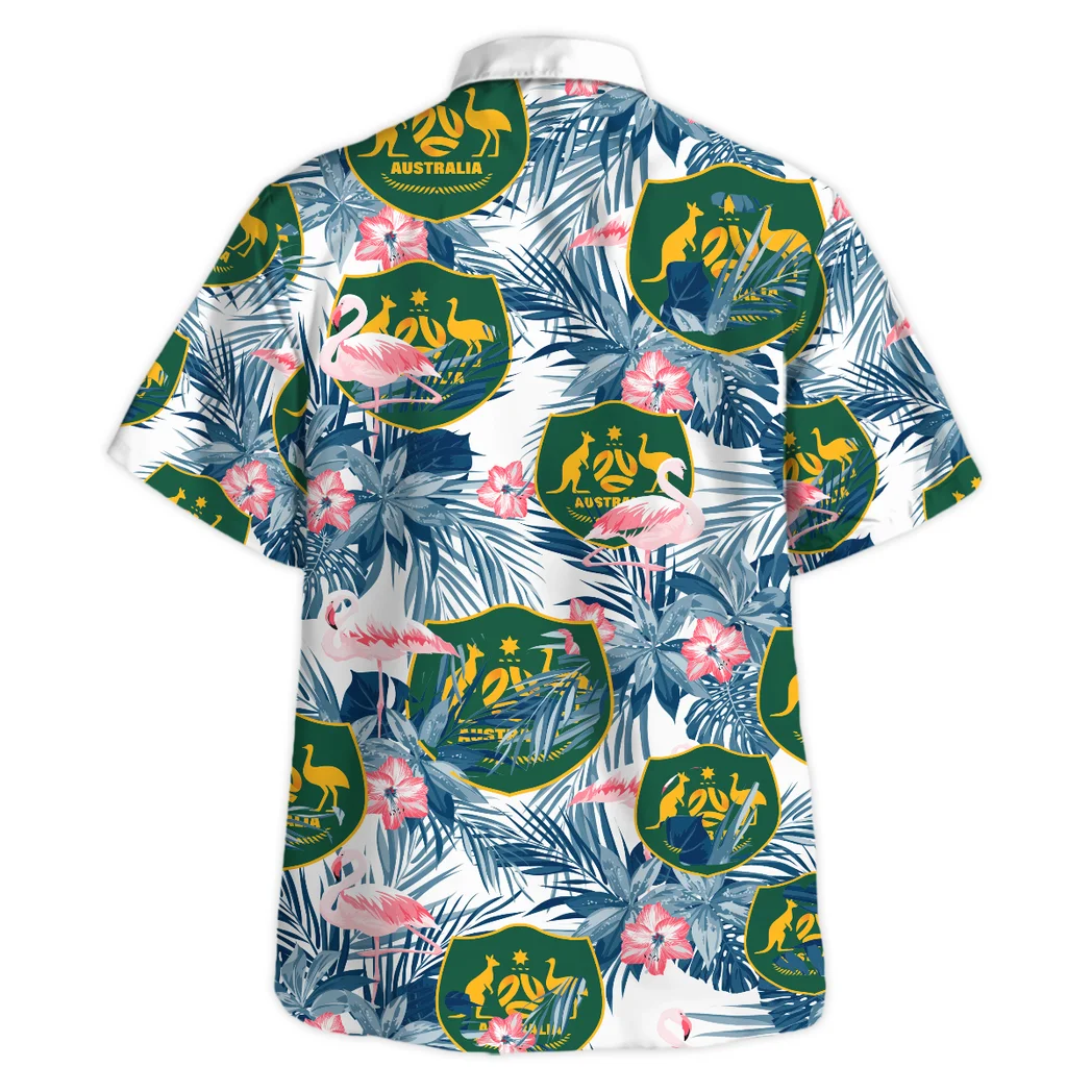 Australia Hawaiian Shirt FIFA World Cup 26 Tropical Style, Bold Supporter Button Shirt HVN1587AU