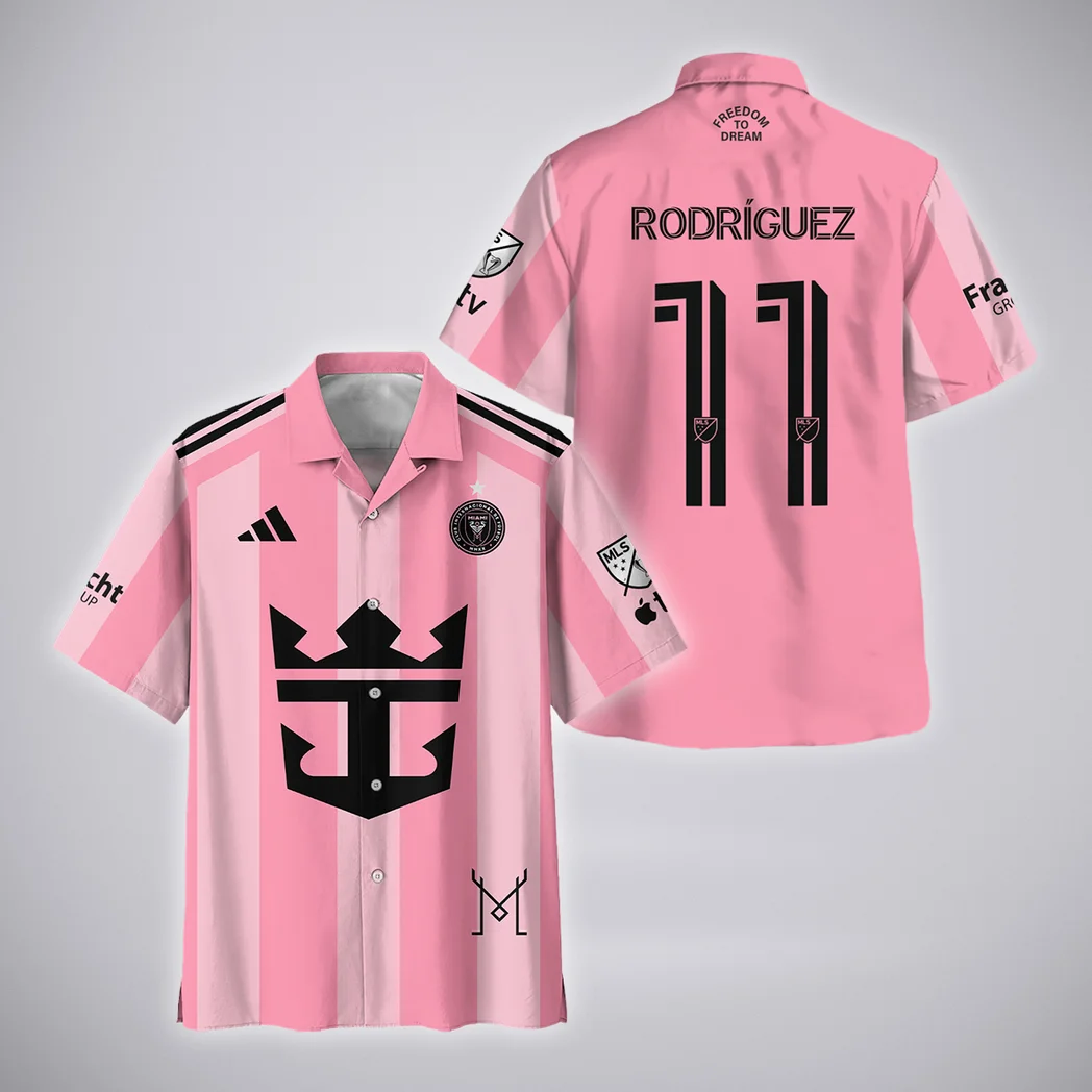 Baltasar Rodriguez Inter Miami Hawaiian Shirt Champions MLS 2025, Celebration Style Button Shirt HVN1419BR