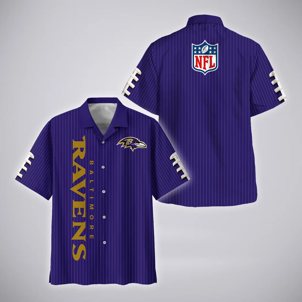 Baltimore Ravens Hawaiian Shirt, Classic Fan Button Shirt HVN1424BR