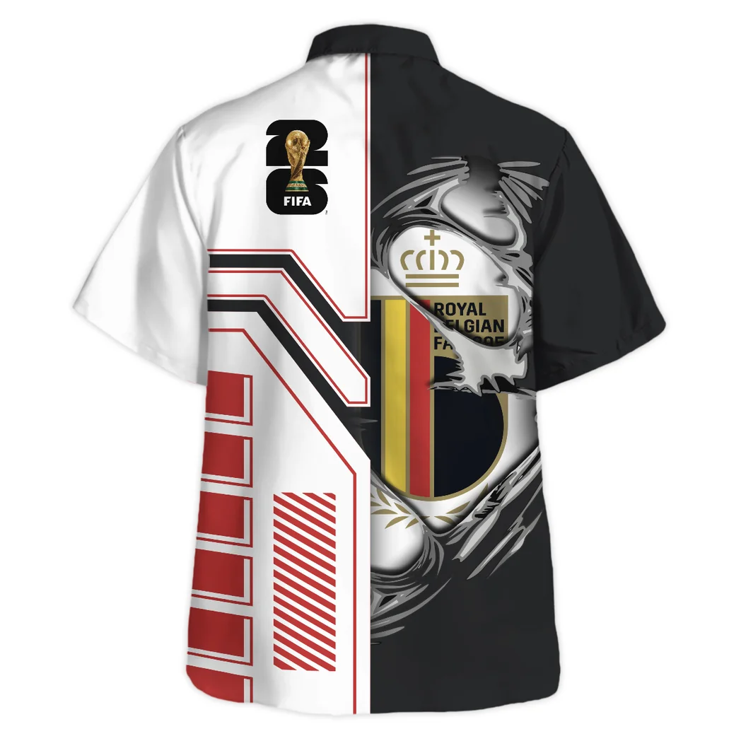 Belgium Hawaiian Shirt FIFA World Cup 26 Limited Edition, Tropical Supporter Button Shirt HVN1590BE