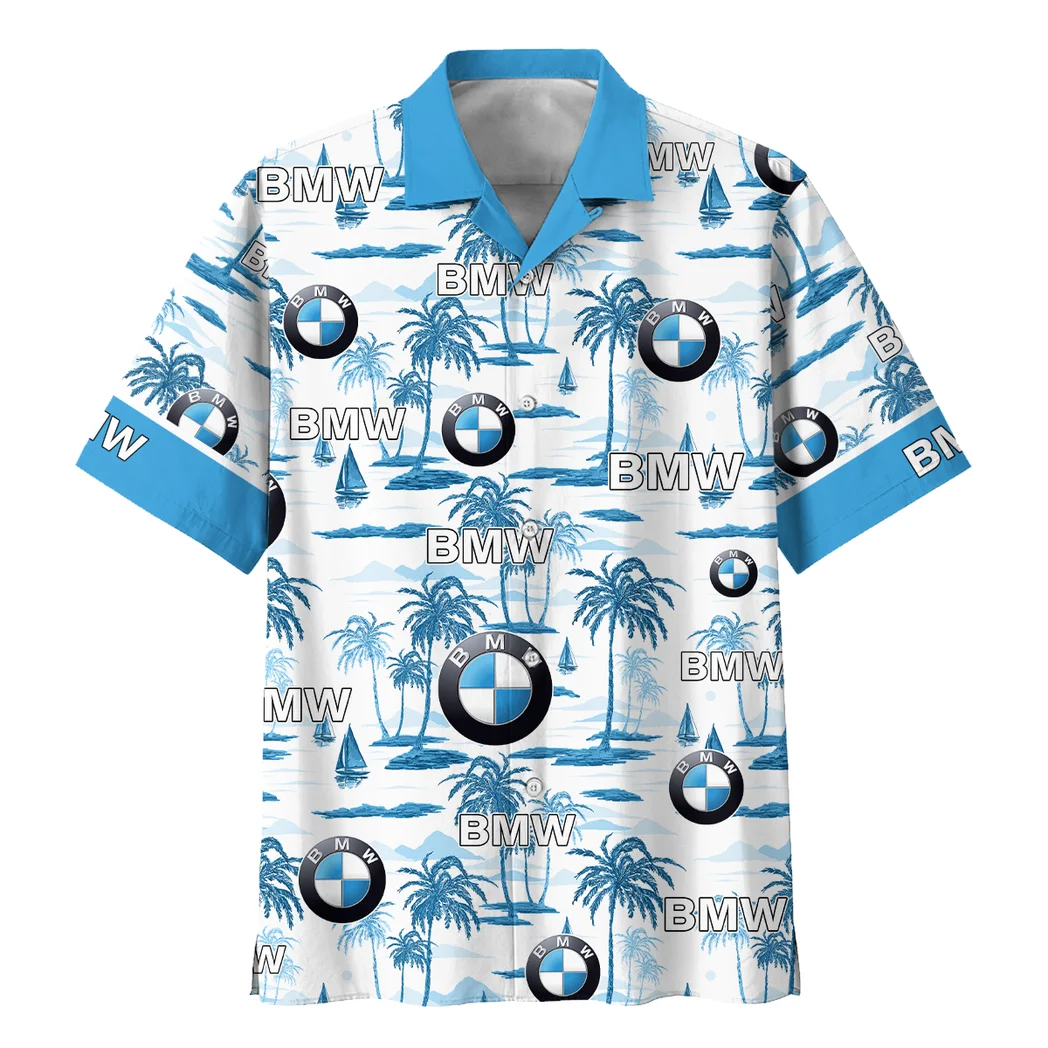 Bmw Hawaiian Shirt Exclusive Logo, Engine Lover Button Shirt HVN1534BMW
