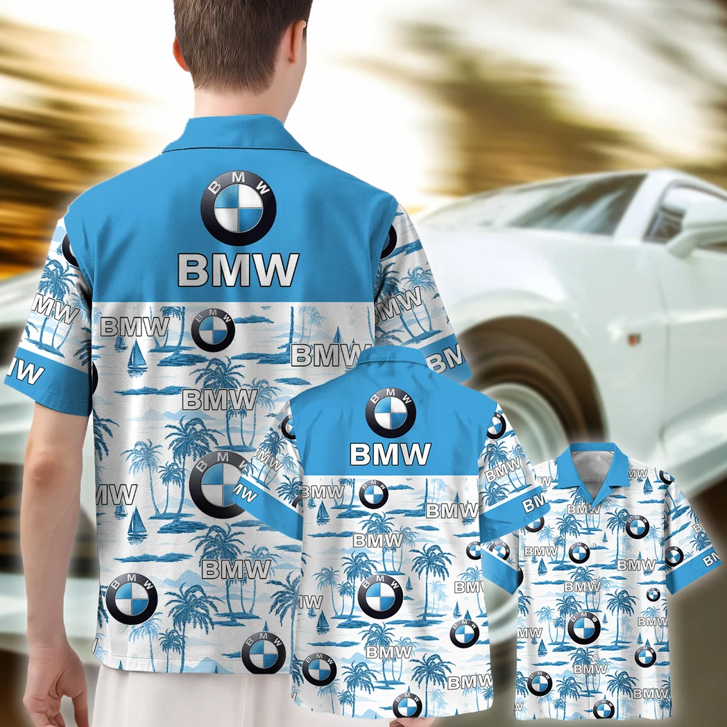 Bmw Hawaiian Shirt Exclusive Logo, Engine Lover Button Shirt HVN1534BMW