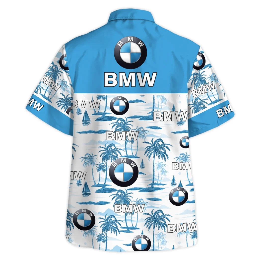 Bmw Hawaiian Shirt Exclusive Logo, Engine Lover Button Shirt HVN1534BMW