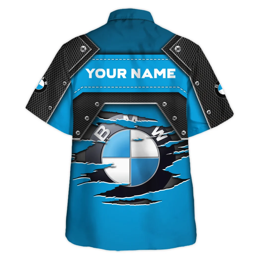 Bmw Hawaiian Shirt, Retro Driver Button Shirt HVN1401BM