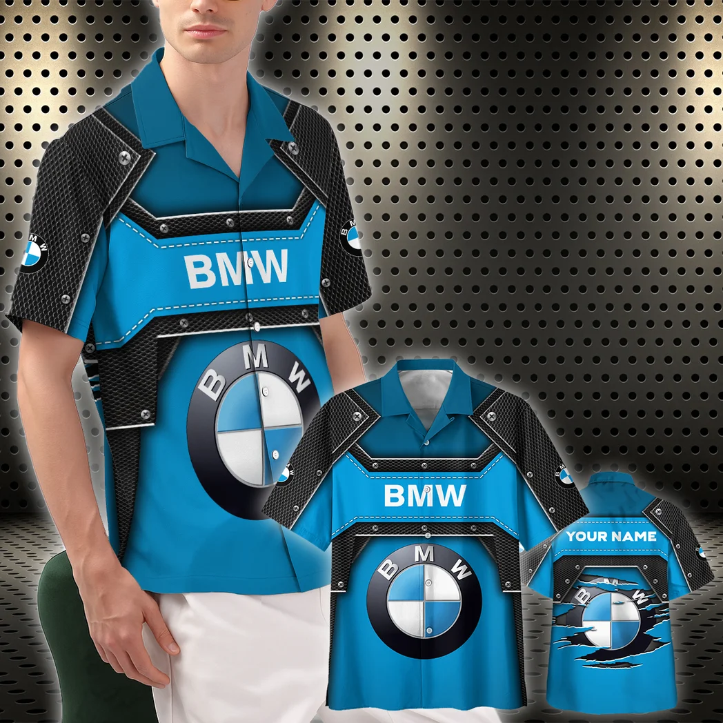 Bmw Hawaiian Shirt, Retro Driver Button Shirt HVN1401BM