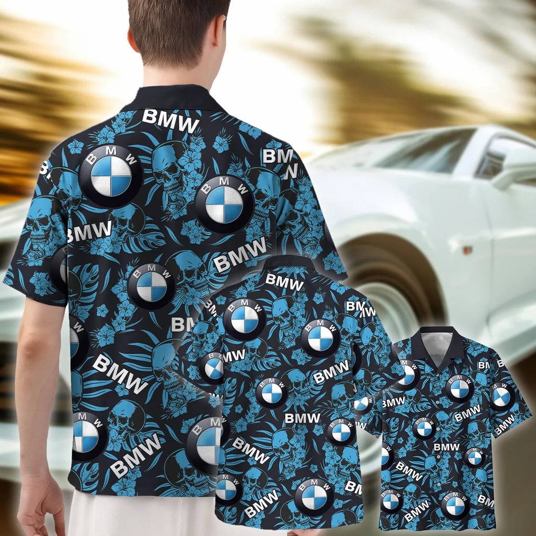 Bmw Hawaiian Shirt Skull Design, Speed Legend Button Shirt HVN1535BMW