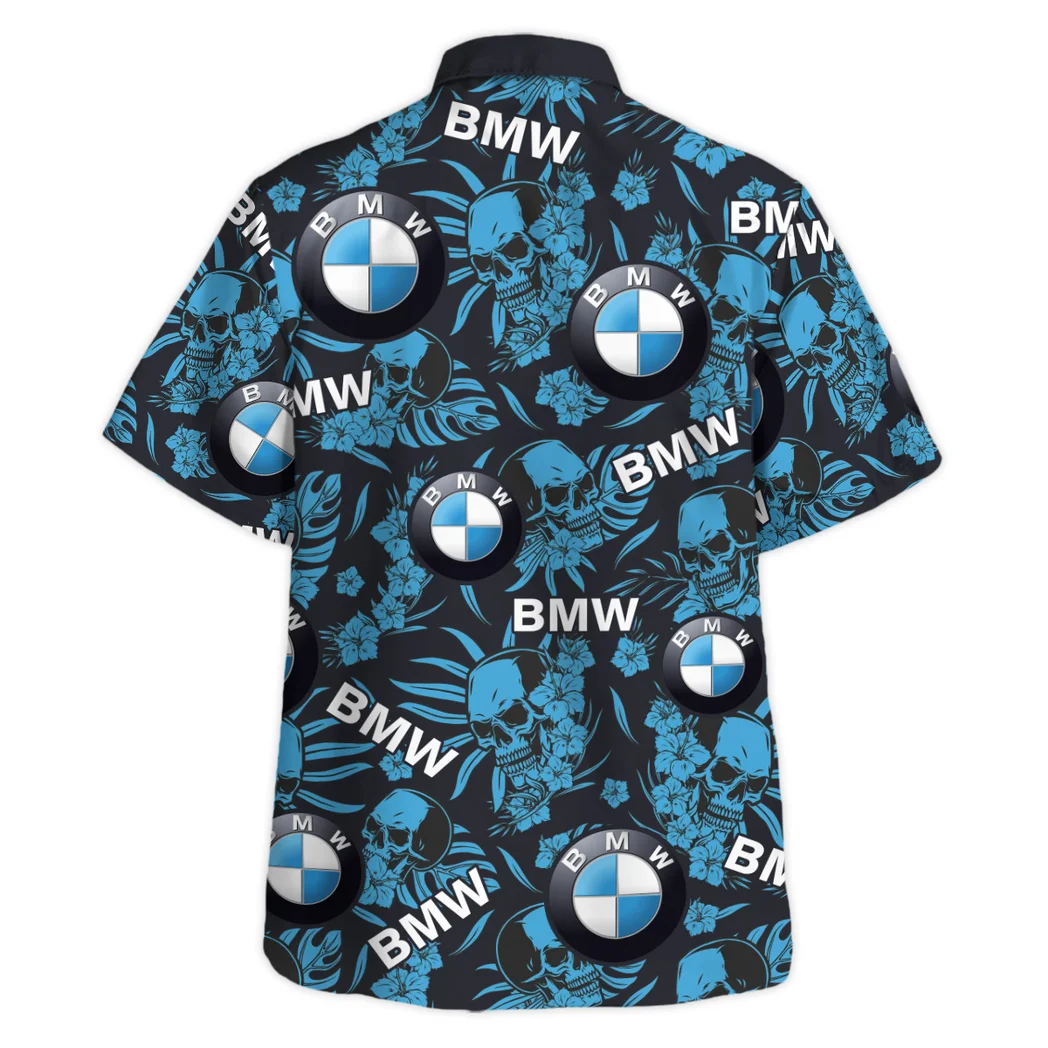 Bmw Hawaiian Shirt Skull Design, Speed Legend Button Shirt HVN1535BMW
