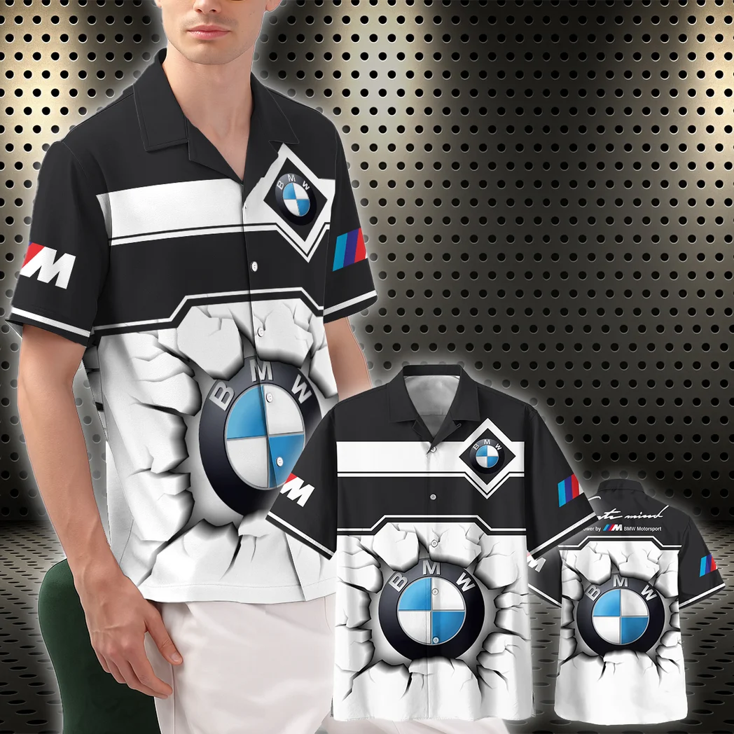 Bmw M Hawaiian Shirt, Auto Fan Button Shirt HVN1400BM