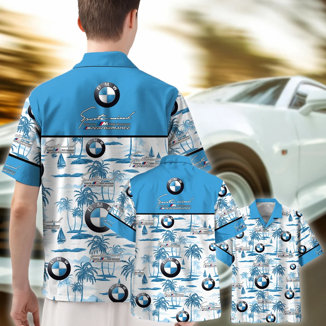 Bmw M Hawaiian Shirt Exclusive Logo, Street Racer Button Shirt HVN1534BM