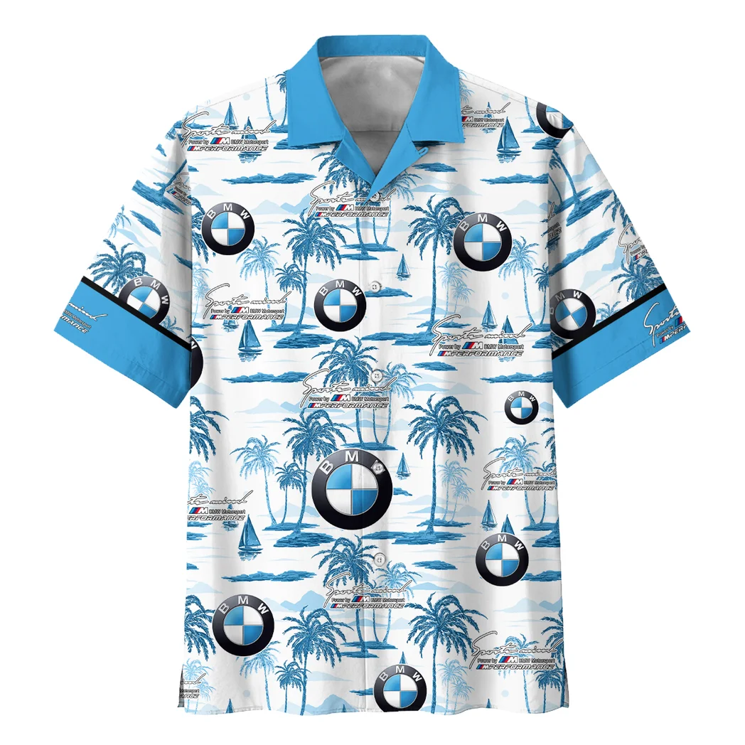 Bmw M Hawaiian Shirt Exclusive Logo, Street Racer Button Shirt HVN1534BM