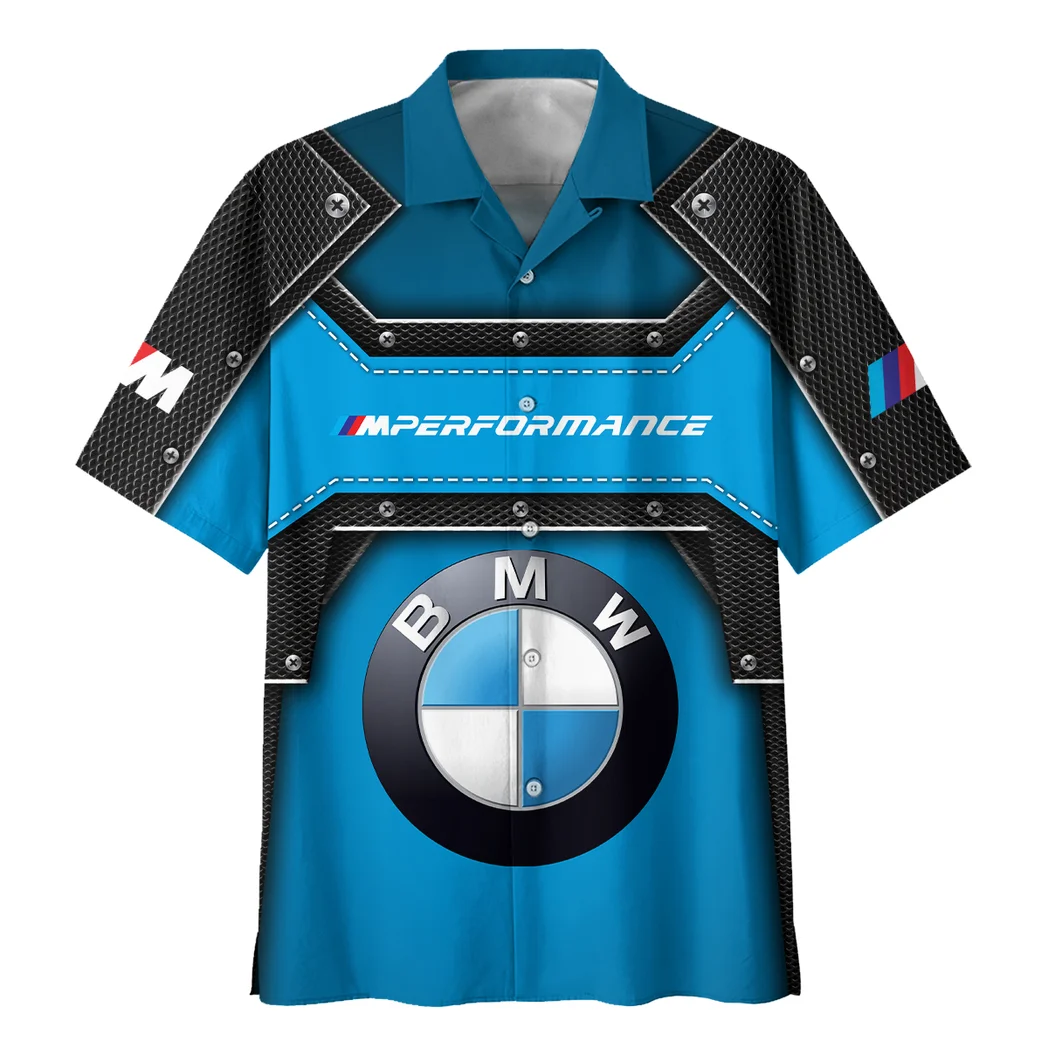 Bmw M Hawaiian Shirt, Retro Driver Button Shirt HVN1401BM