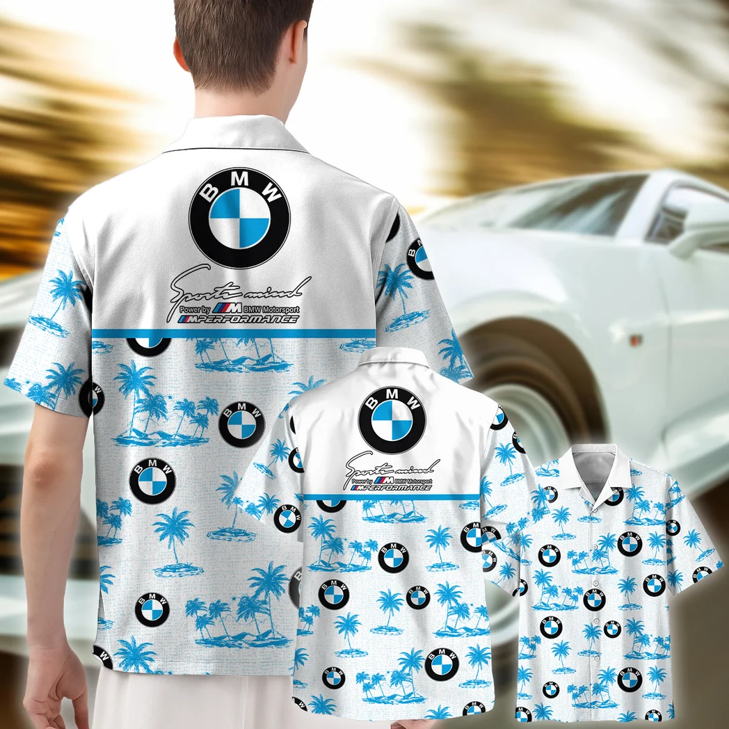 Bmw M Hawaiian Shirt Tropical Style, Road-Trip Ready Button Shirt HVN1536BM