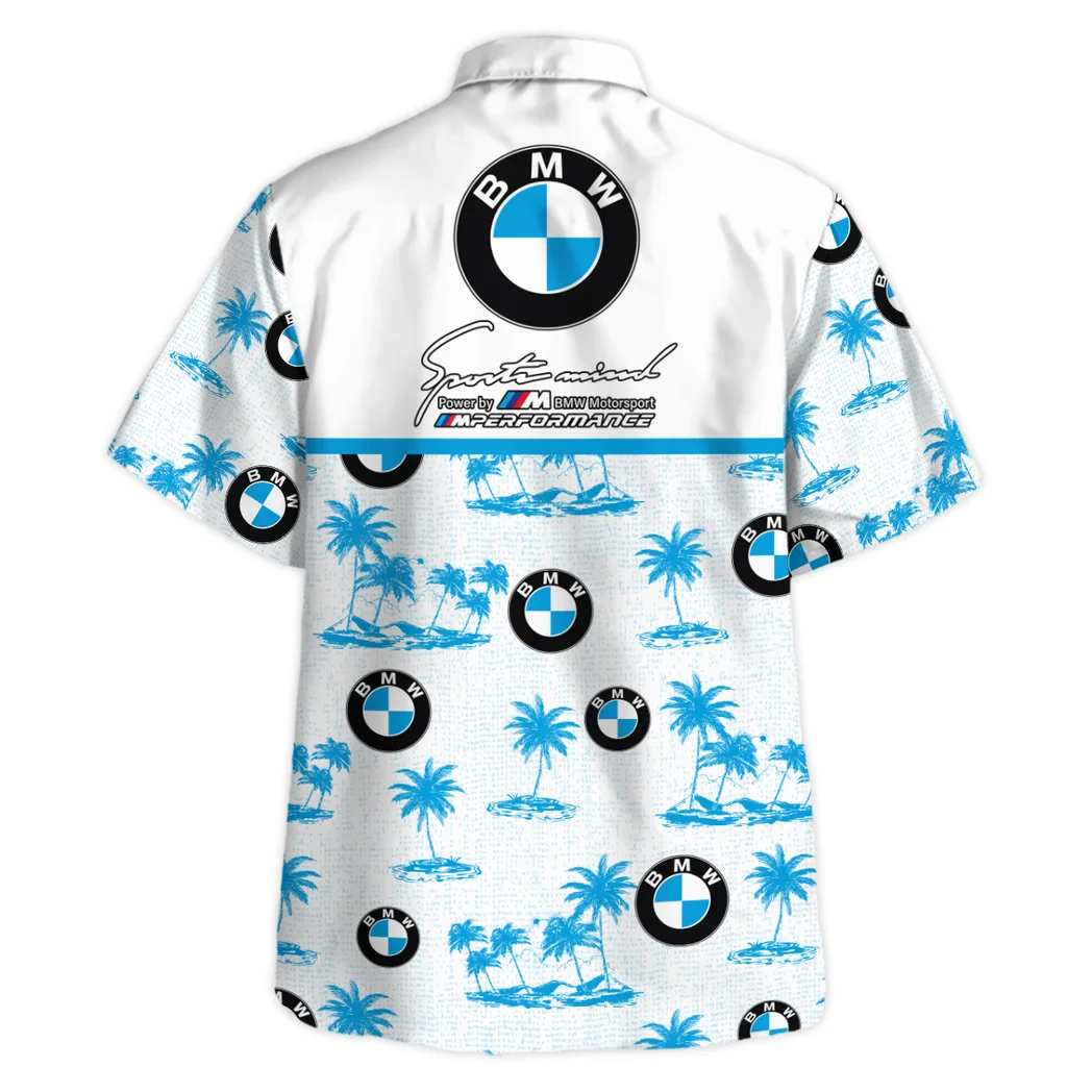 Bmw M Hawaiian Shirt Tropical Style, Road-Trip Ready Button Shirt HVN1536BM