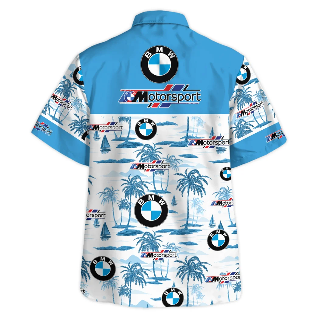 Bmw Motorsport Hawaiian Shirt Exclusive Logo, Street-Ready Button Shirt HVN1534BMO