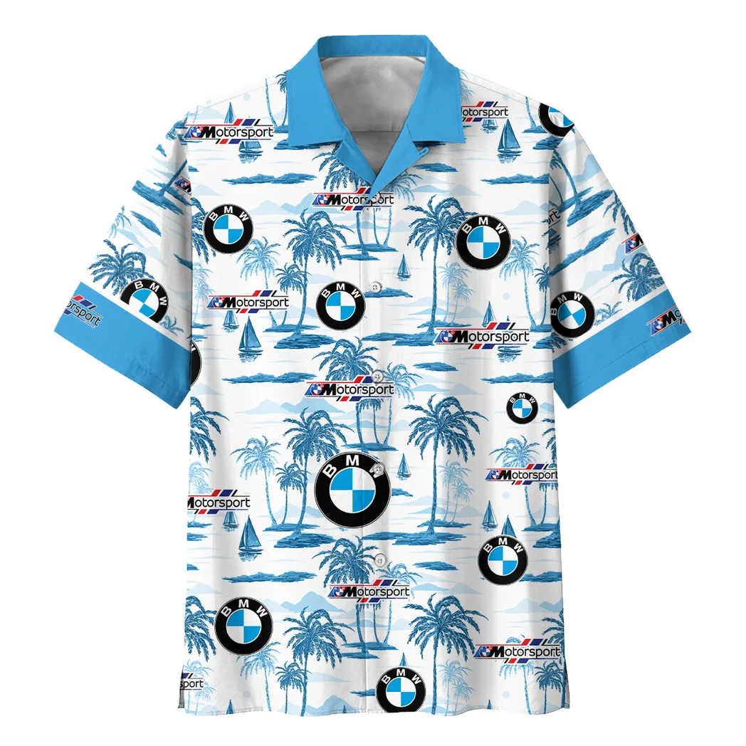 Bmw Motorsport Hawaiian Shirt Exclusive Logo, Street-Ready Button Shirt HVN1534BMO