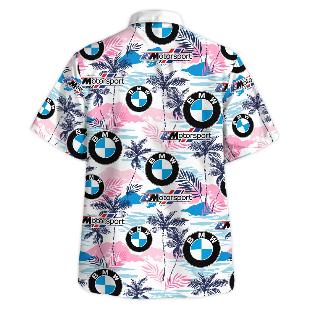 Bmw Motorsport Hawaiian Shirt Logo Print, Performance Gear Button Shirt HVN1538BMO