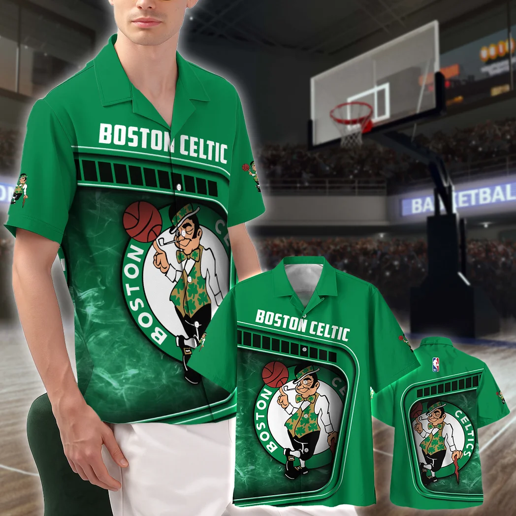 Boston Celtics Hawaiian Shirt Excluisve Logo, Sport Pride Button Shirt HVN1527BC