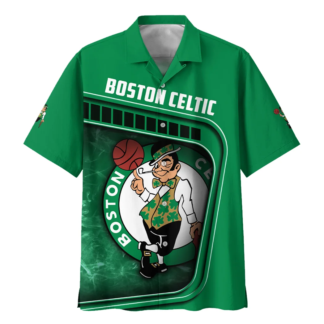 Boston Celtics Hawaiian Shirt Excluisve Logo, Sport Pride Button Shirt HVN1527BC