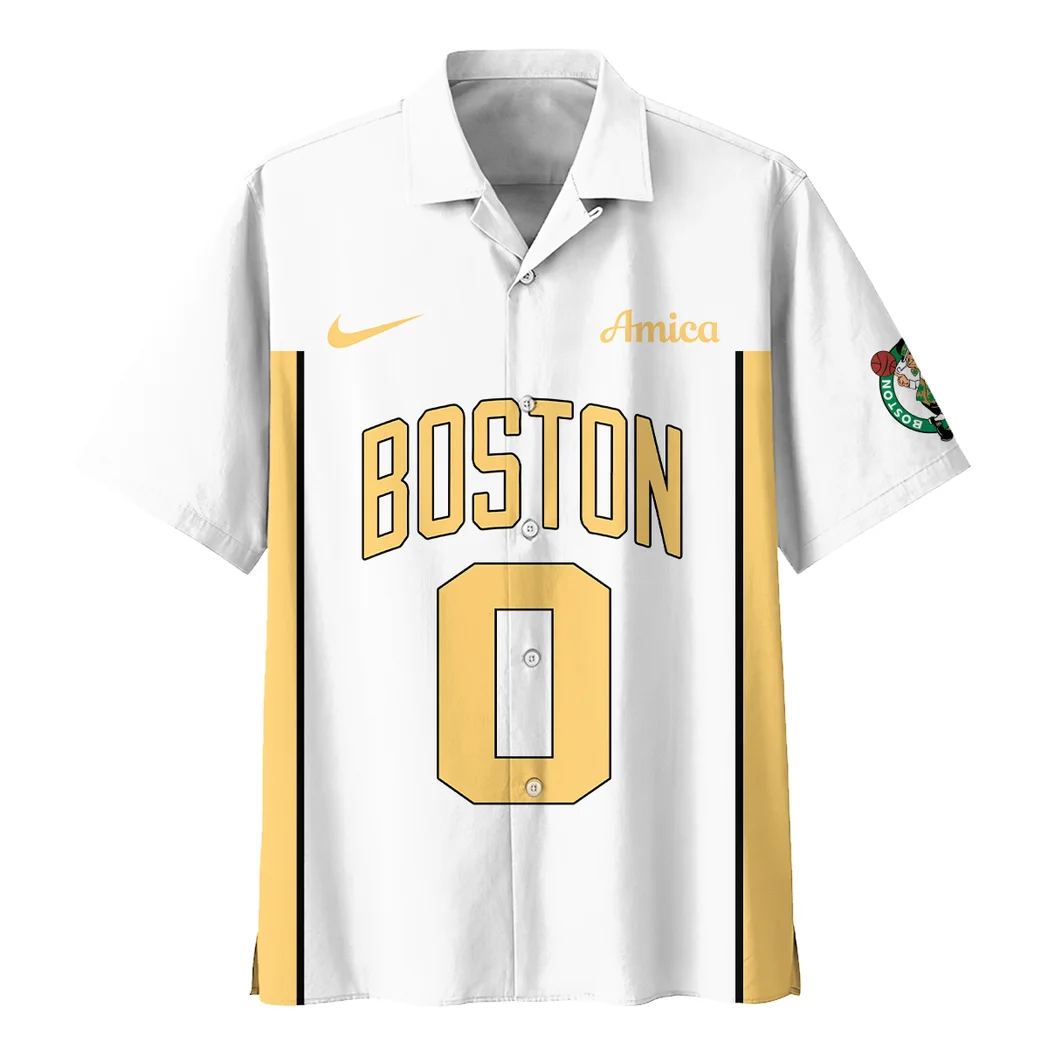Boston Celtics Hawaiian Shirt Exclusive Logo, Fan Vibe Button Shirt HVN1533BC