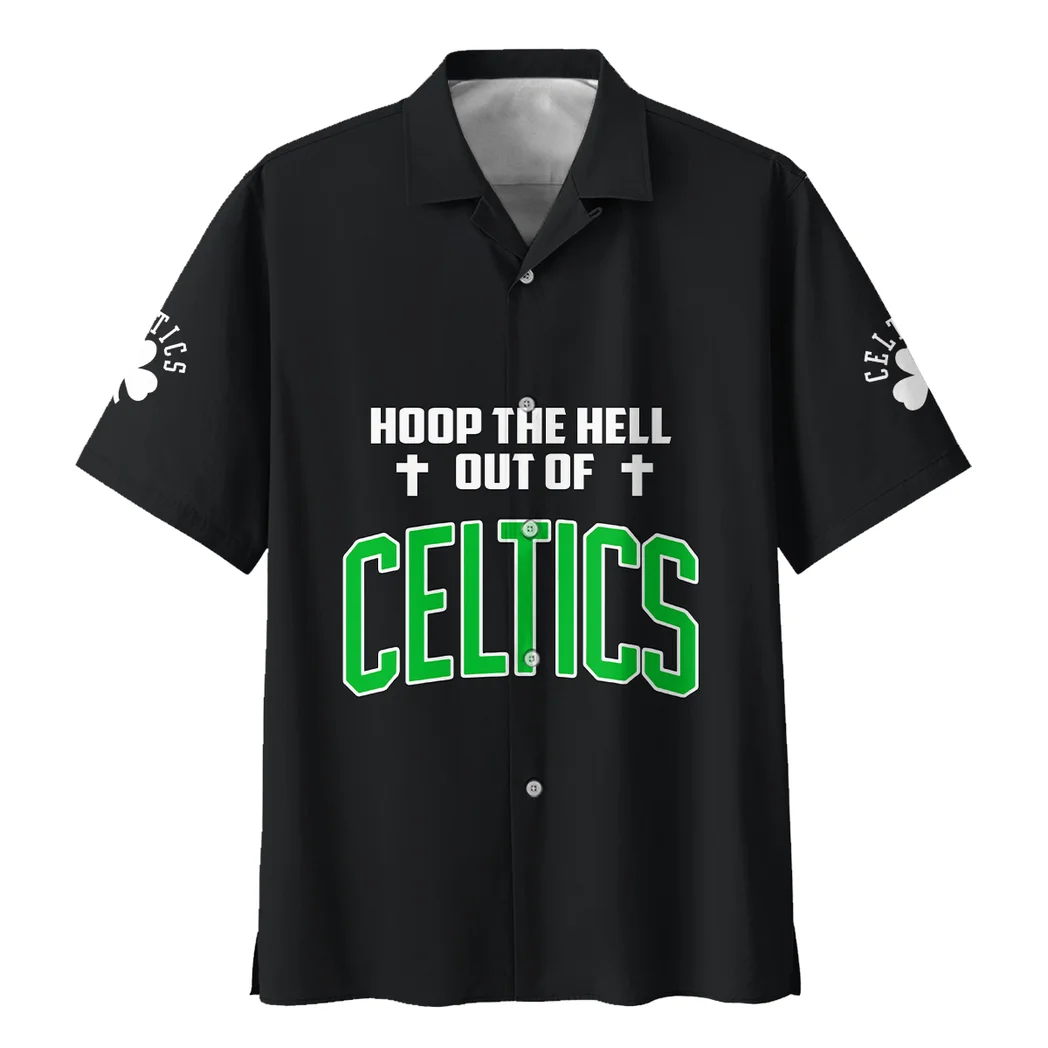 Boston Celtics Hawaiian Shirt Logo Print, Fan Vibe Button Shirt HVN1532BC