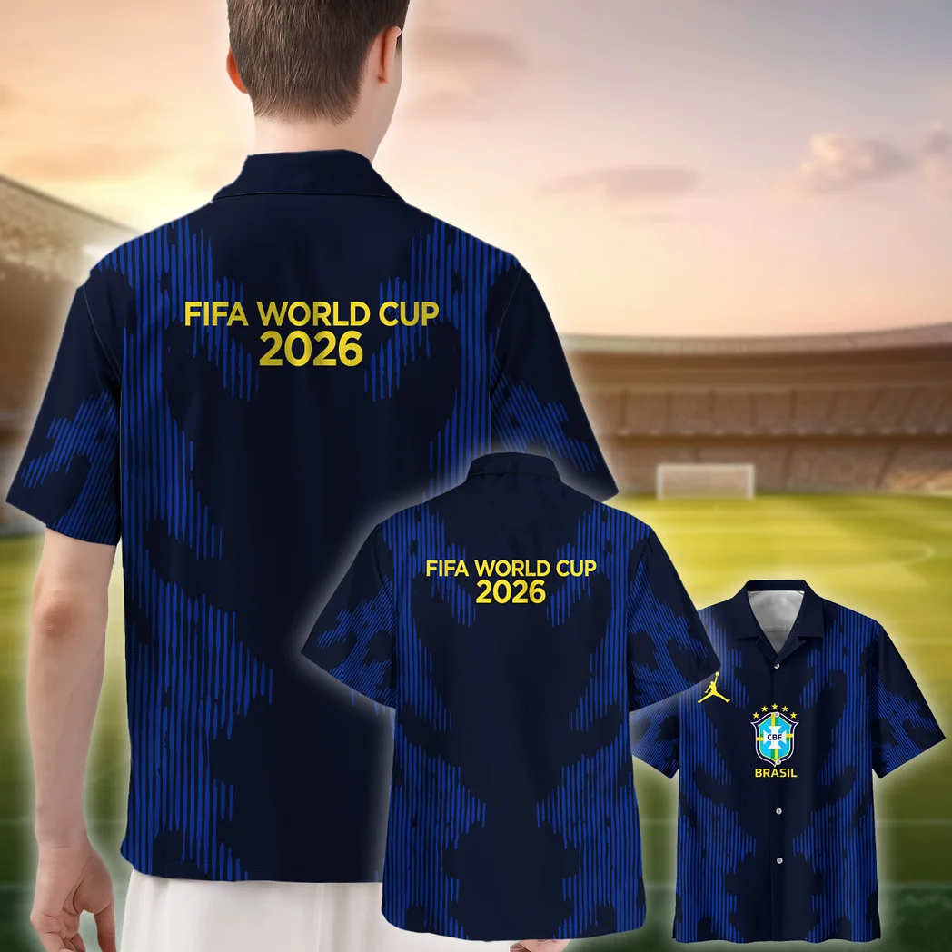 Brazil FIFA World Cup 2026 Hawaiian Shirt, Bold Supporter Button Shirt HVN1551BR
