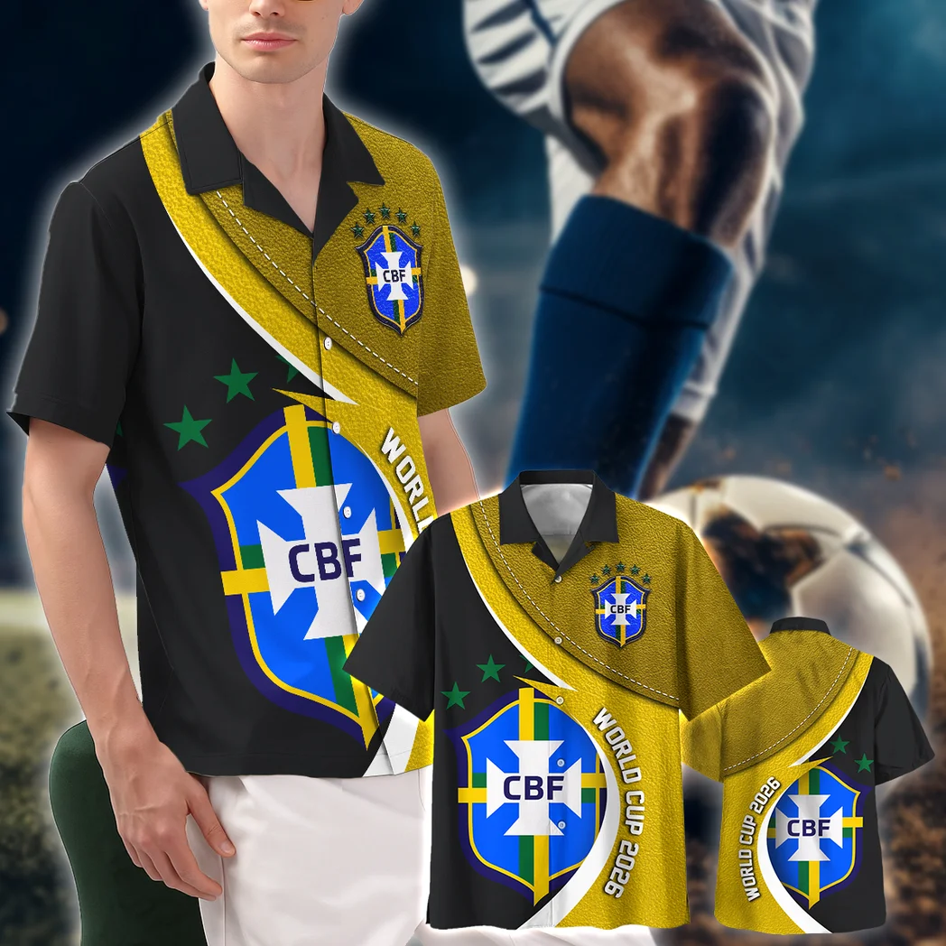 Brazil FIFA World Cup 2026 Hawaiian Shirt, Sport Passion Button Shirt HVN1566BR