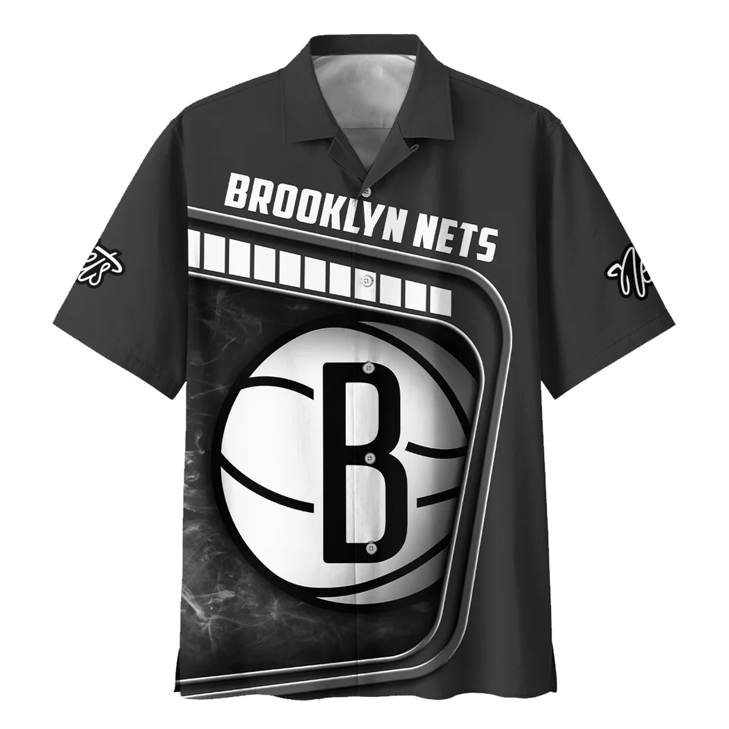 Brooklyn Nets Hawaiian Shirt Excluisve Logo, Bold Spirit Button Shirt HVN1527BN