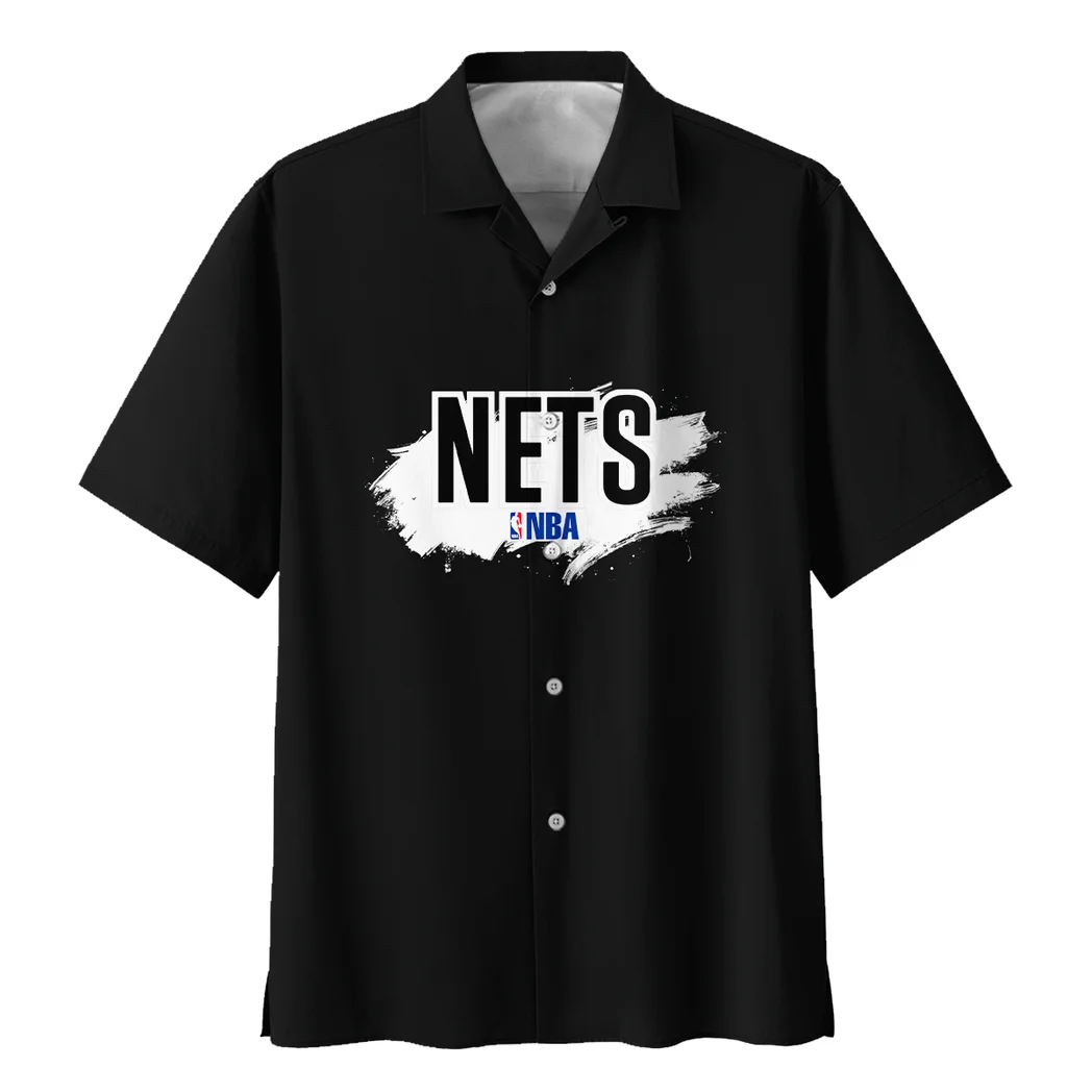 Brooklyn Nets Hawaiian Shirt Exclusive Logo, Everyday Fan Button Shirt HVN1531BN