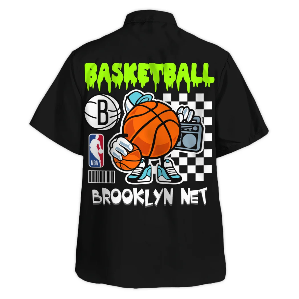 Brooklyn Nets Hawaiian Shirt Exclusive Logo, Everyday Fan Button Shirt HVN1531BN