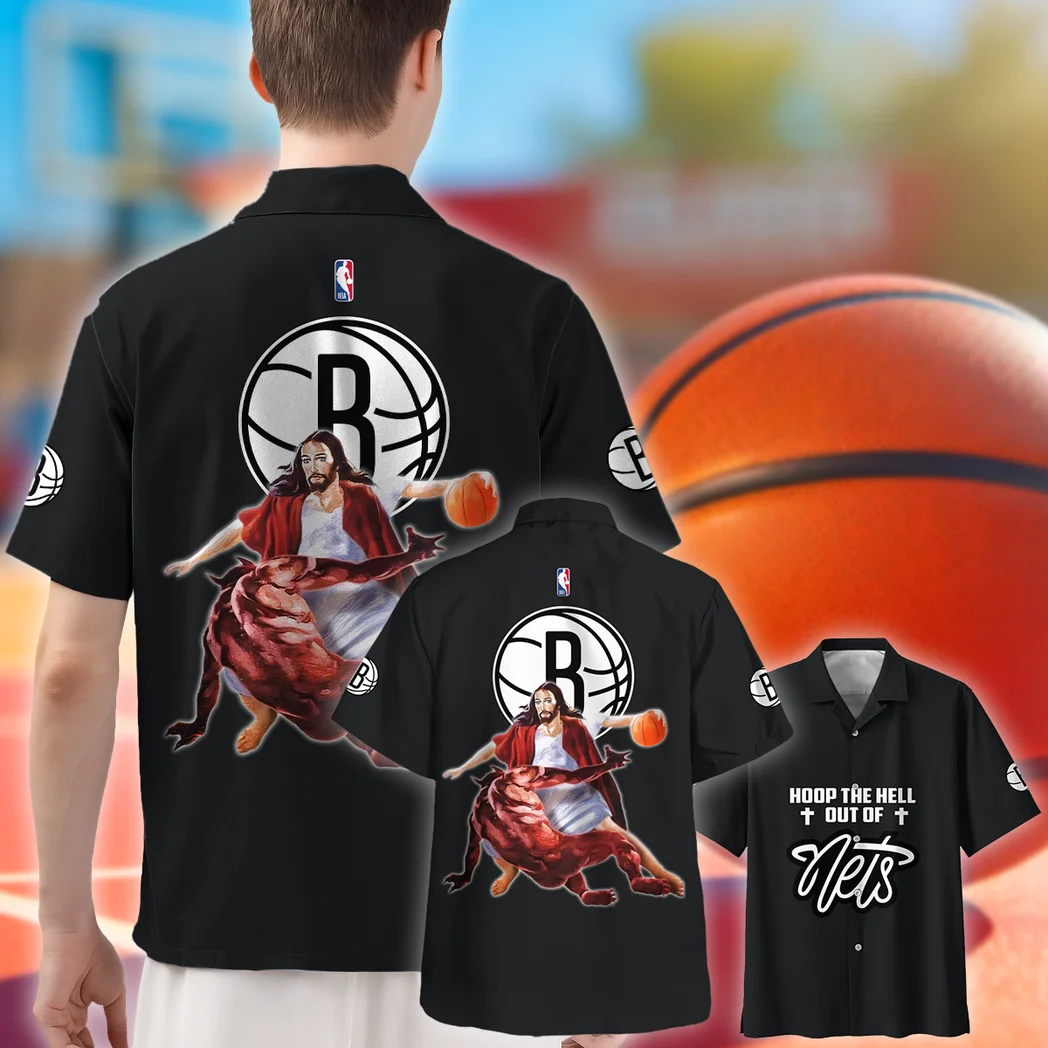 Brooklyn Nets Hawaiian Shirt Logo Print, Everyday Spirit Button Shirt HVN1532BN